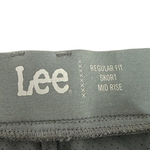 Lee Womens Gray Mid Rise Regular Fit Cargo Skort With Pockets Size 10 Medium - Picture 2 of 10